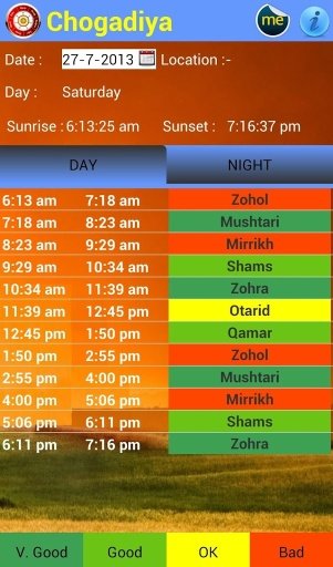 Chogadiya Timings For Mumineen截图6