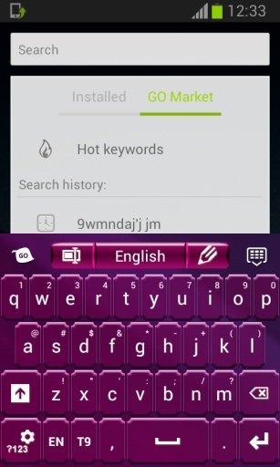 键盘的Android紫色截图3