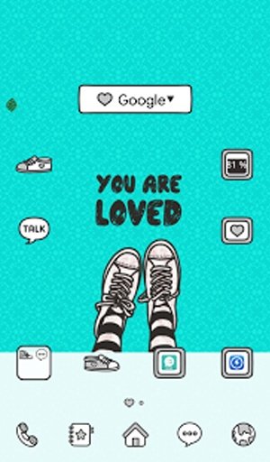 You are loved (mint) 도돌런처 테마截图1