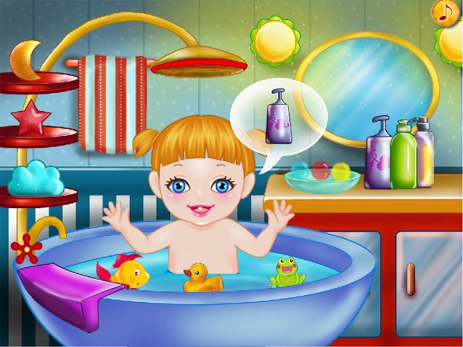 婴儿沐浴女孩子的游戏截图4