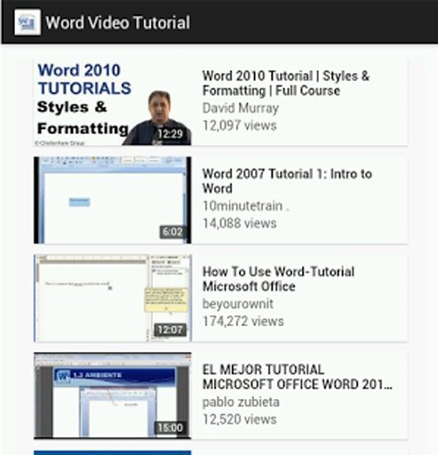 Word Video Tutorial截图5