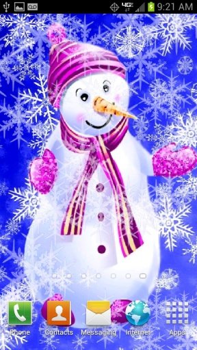 Snowman Sparkle Live Wallpaper截图4