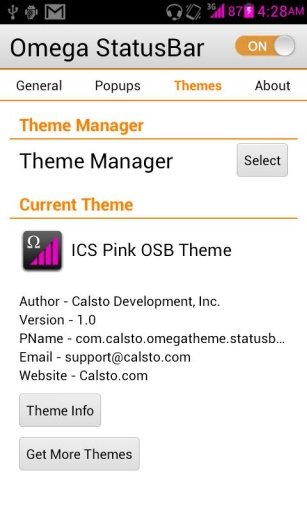 ICS Pink Omega StatusBar Theme截图8