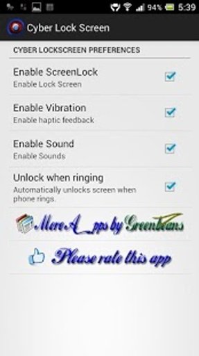 Cyber Lock Screen Free截图6