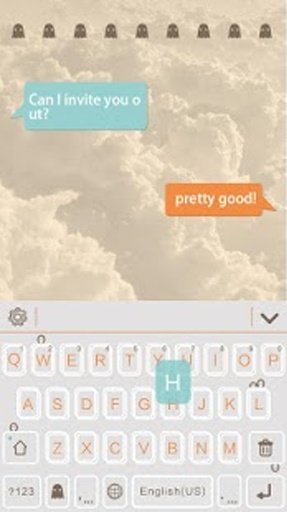 Ghost Theme for Emoji Keyboard截图2