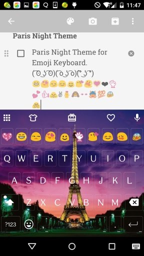 Paris Night Emoji Keyboard截图6