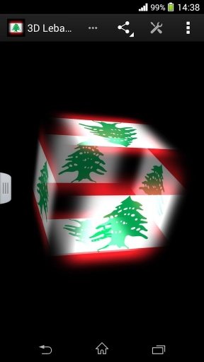 3D Lebanon Cube Flag LWP截图2