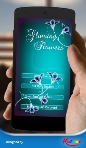 Glowing Flowers Keyboard截图1