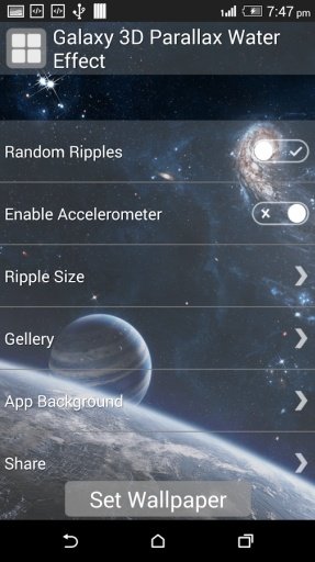 Galaxy 3D Parallax WaterEffect截图1