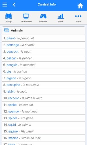 English - French Flashcards截图3