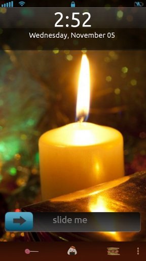 Christmas Candle Locker Theme截图3