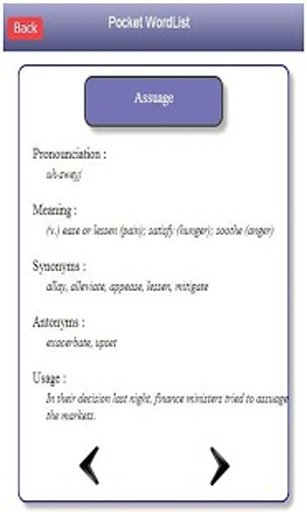 Pocket GRE SAT GMAT Wordlist截图3