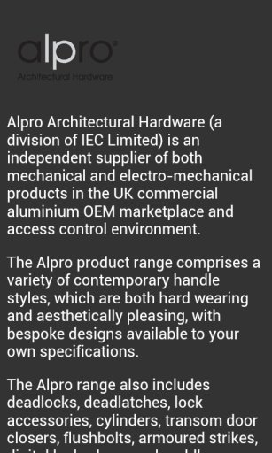 Alpro Architectural Hardware截图1