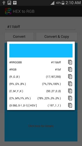 RGB to HEX CMYK HSV截图5