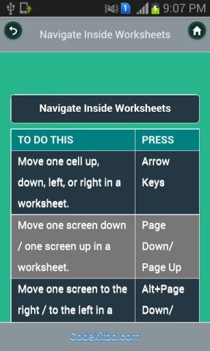 Excel Shortcut截图3