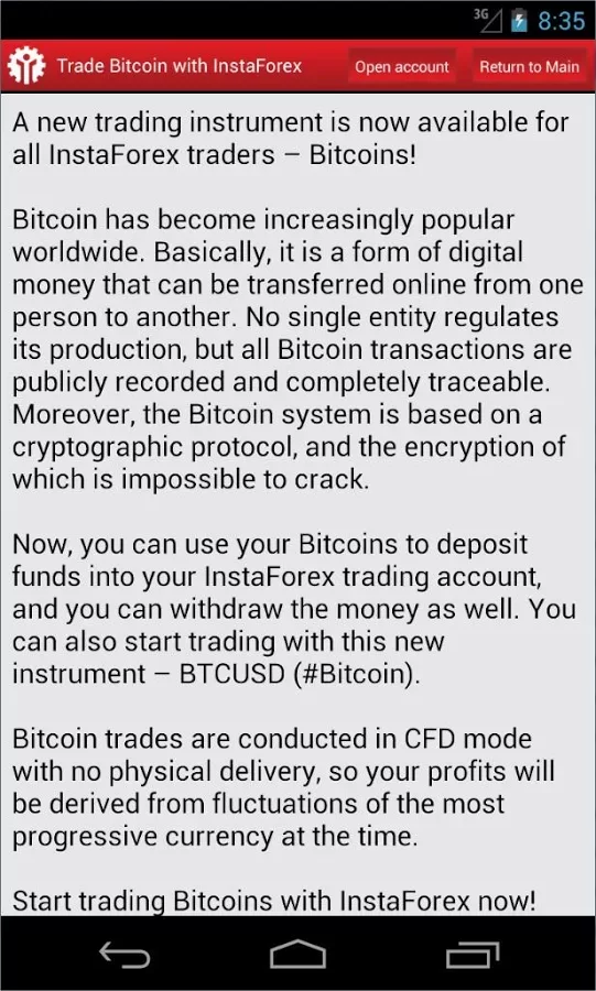 InstaForex Bitcoin截图2