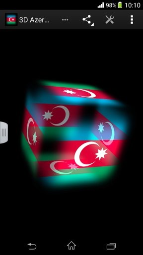 3D Azerbaijan Cube Flag LWP截图1