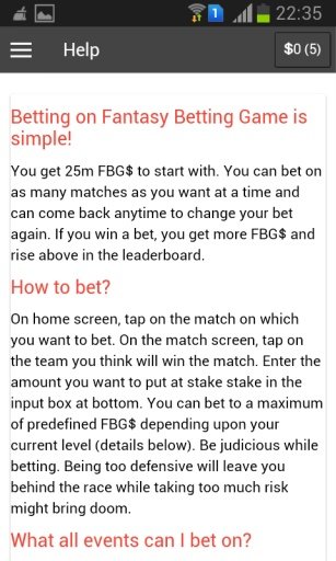 Fantasy Betting Game截图4