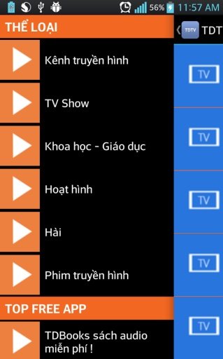 TDTV - Xem TV Kh&ocirc;ng Cần截图2