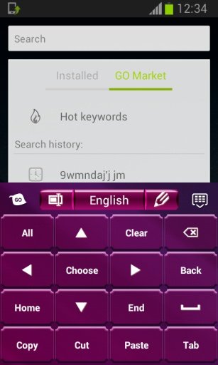 键盘的Android紫色截图2