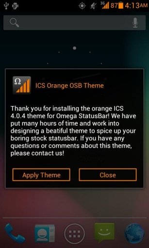 ICS Orange Omega StatusBar截图7