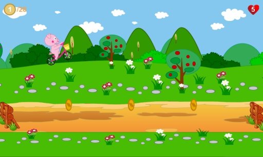 Peppie Pig Bike Racing Games截图2