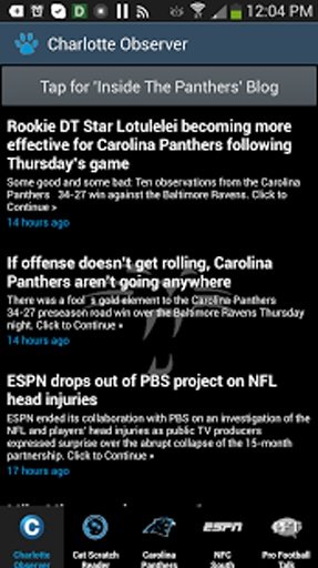 Carolina Panther News By JD截图4