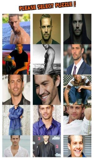 Paul Walker Puzzle Games截图2