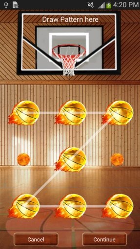 篮球图案屏幕锁截图5