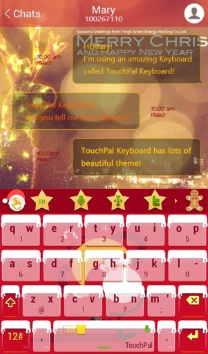 Christmas Snow Keyboard Theme截图1