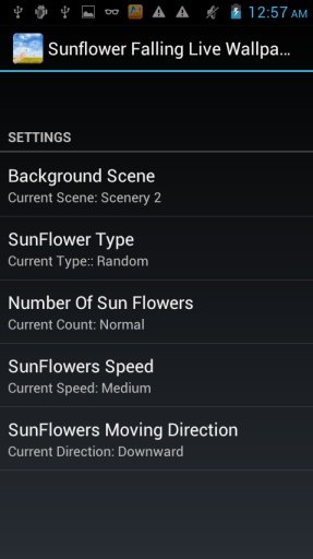Sunflower Falling Wallpaper截图3