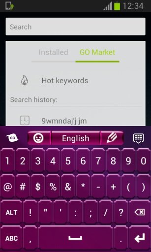 键盘的Android紫色截图4