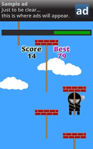 Ninja Kitty Rope Climb截图4