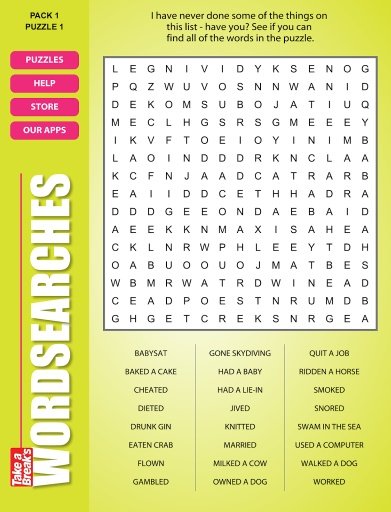 Take a Break's Wordsearches截图5