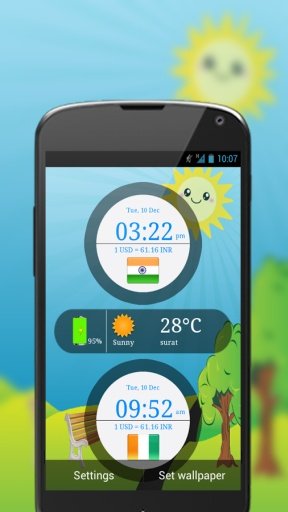 Weather Clock Live Wallpaper截图4