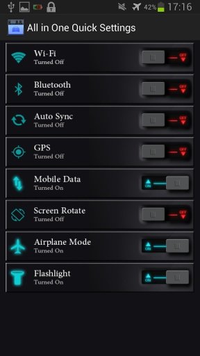 All in One Quick Settings截图2