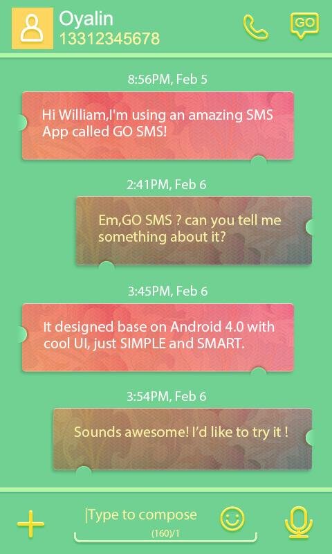 GO SMS PRO CARDS THEME EX截图8