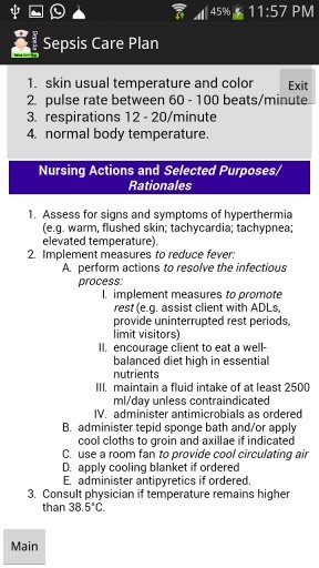 Sepsis Nurse Care Plan截图3