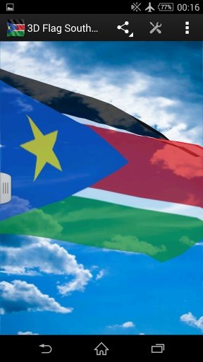 3D Flag South Sudan LWP截图2