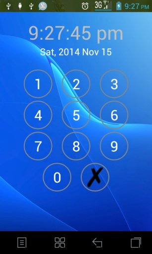 锁定屏幕的Xperia密码截图5