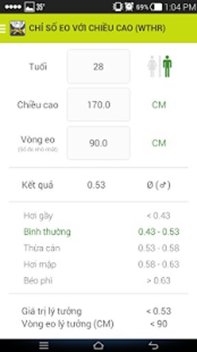 Chỉ số sức khỏe截图5