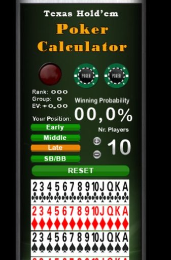 Poker odds Calculator截图1