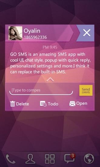 Noble GO SMS Pro Theme截图2