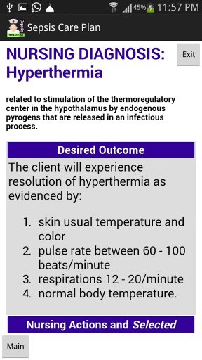 Sepsis Nurse Care Plan截图2
