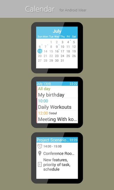 Calendar for Android Wear截图1