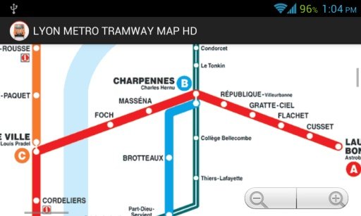 LYON METRO TRAMWAY MAP HD截图1