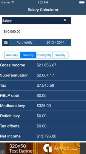 Australian Salary Calculator截图2