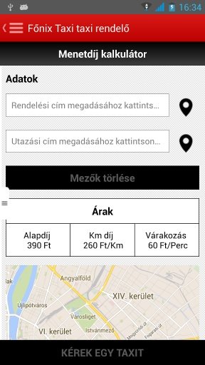 Főnix Taxi rendelő alkalmazás截图3