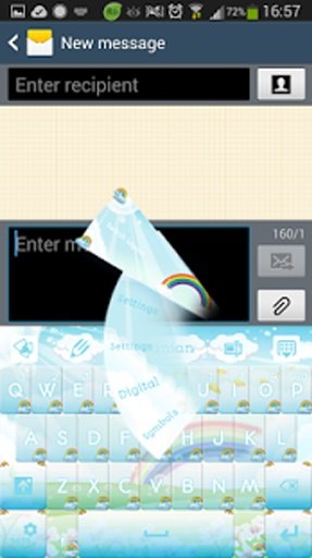 GO键盘可爱的彩虹截图3