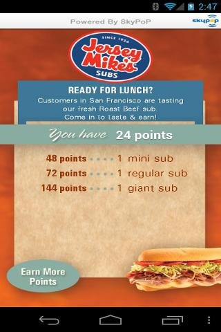 Jersey Mike’s Rewards Program截图1